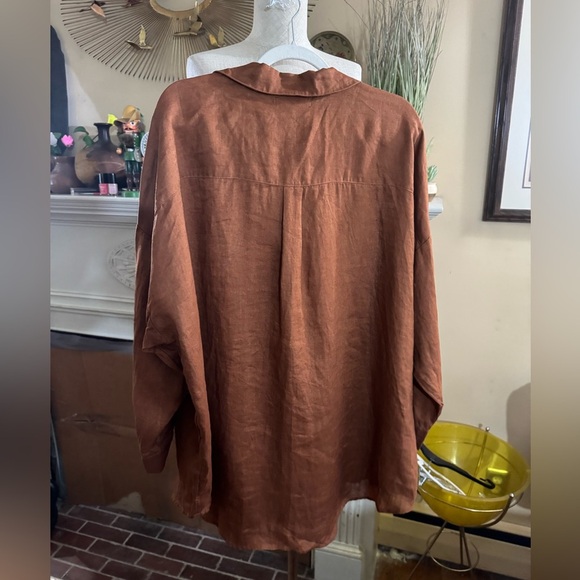 L*SPACE Rio Linen Tunic - Coffee size M / L - Picture 11 of 16